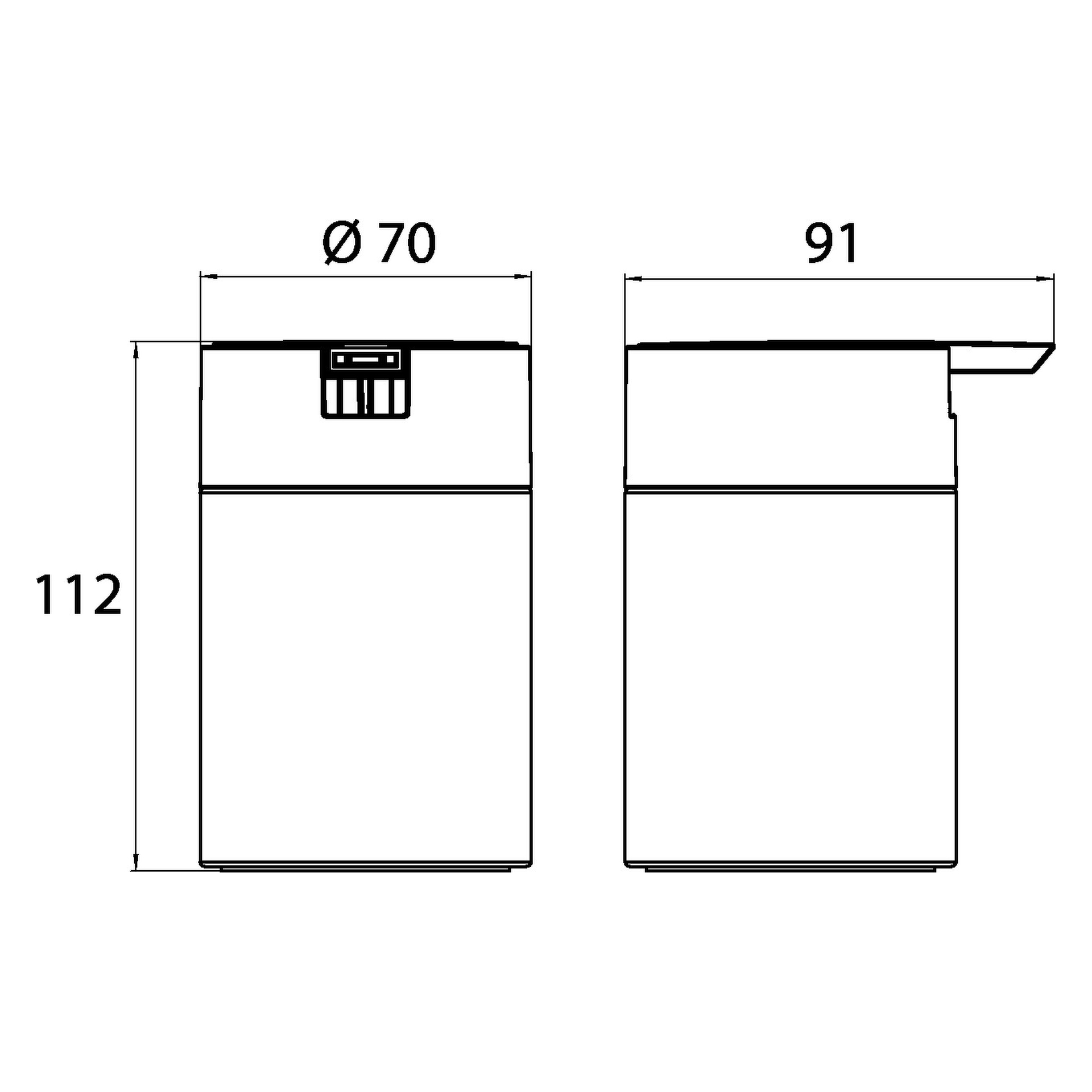 emco Seifenspender „system 2“ Standmodell 7 × 11,2 × ⌀ 7 cm in chrom