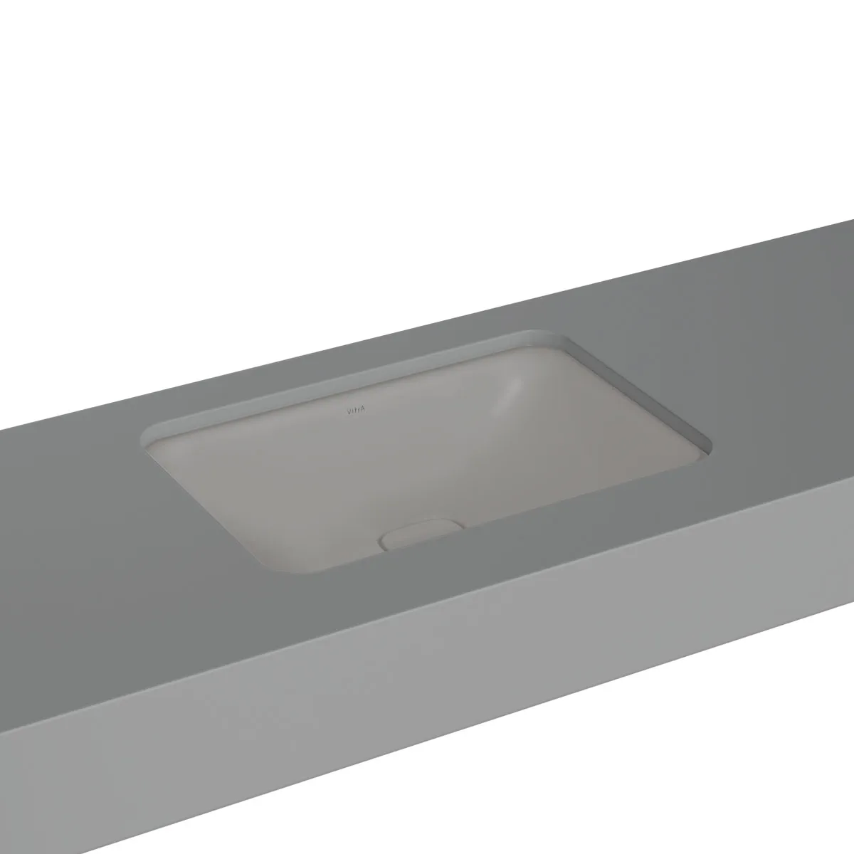 VitrA New Metropole Unterbauwaschtisch rechteckig 60 x 40 cm Steingrau Matt