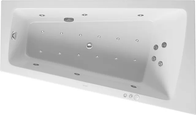 Duravit Whirlwanne „Paiova“ sonderform 1700 × 1000 mm, rechts mit Combi-System P, in Weiß Duravit Whirlwanne „Paiova“ sonderform 1700 × 1000 mm, rechts mit Combi-System P, in Weiß