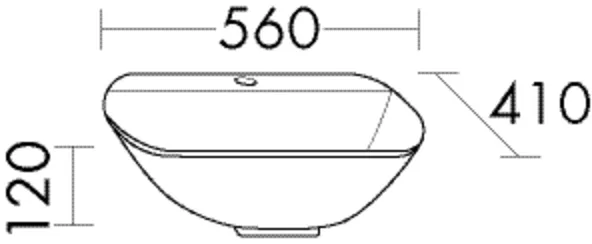 burgbad Waschbecken „Sys30“ 600 × 450 × 160 mm, Hahnlochposition mittig