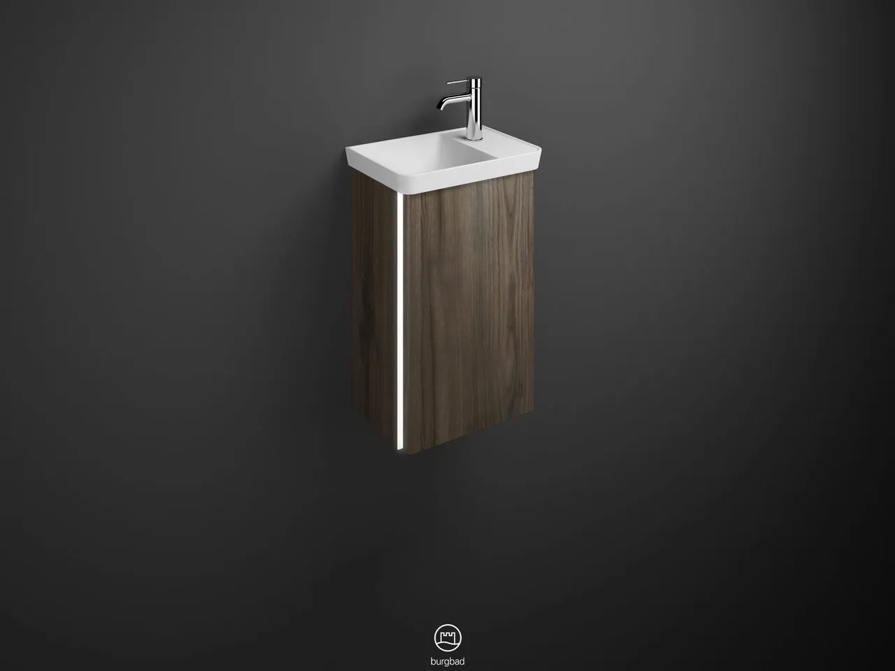 burgbad Waschtischunterschrank „Iveo“ 480 × 730 × 350 mm in Eiche Dekor Cashmere