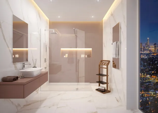 Hoesch Lumia+ Glaswand für Walk-In Duschkabine, 1990x370mm, Chrom Hoesch Lumia+ Glaswand für Walk-In Duschkabine, 1990x370mm, Chrom