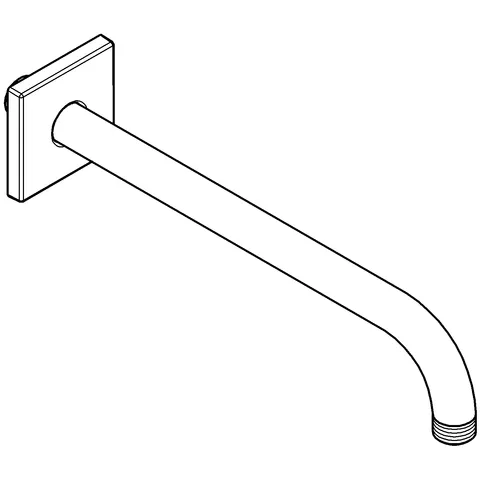 Grohe Rainshower Brausearm 27488, Ausladung 286mm, eckige Rosette, chrom Grohe Rainshower Brausearm 27488, Ausladung 286mm, eckige Rosette, chrom
