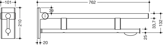 HEWI Stützklappgriff „System 900“