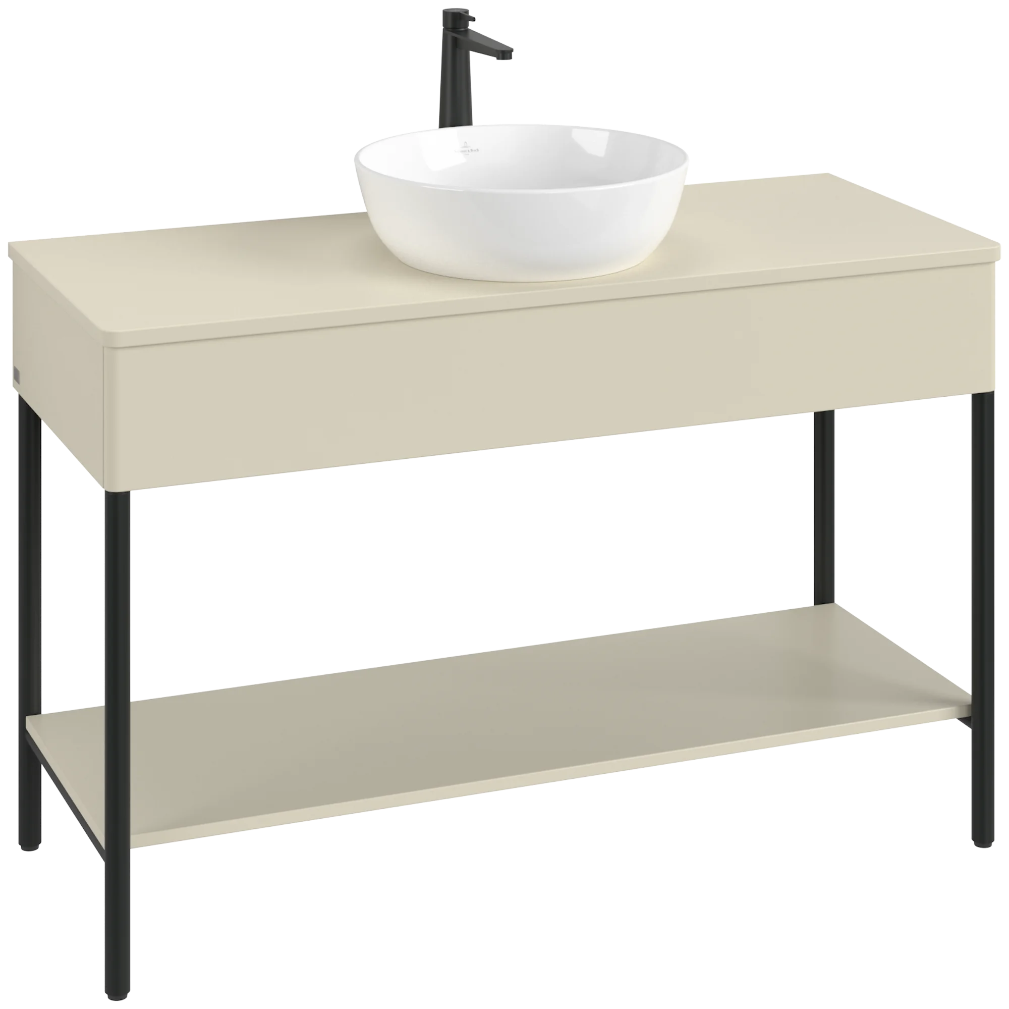 Villeroy & Boch Waschbeckenunterschrank Artis, Silk Grey Matt Lacquer, 1.200 x 782 x 500 mm, Push-to-open Funktion, mit Metallgestell Villeroy & Boch Waschbeckenunterschrank Artis, Silk Grey Matt Lacquer, 1.200 x 782 x 500 mm, Push-to-open Funktion, mit Metallgestell