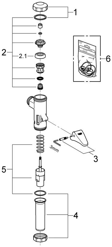 Voll-Automatic-Spüler DAL 37141, für WC, DN 20, ohne Vorabsperrung, chrom