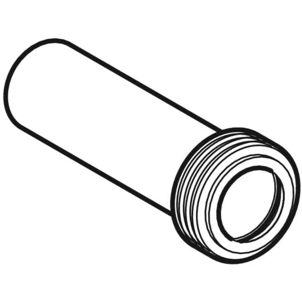 Spülbogenverlängerung mit Manschette: d=45mm, L=18.5cm