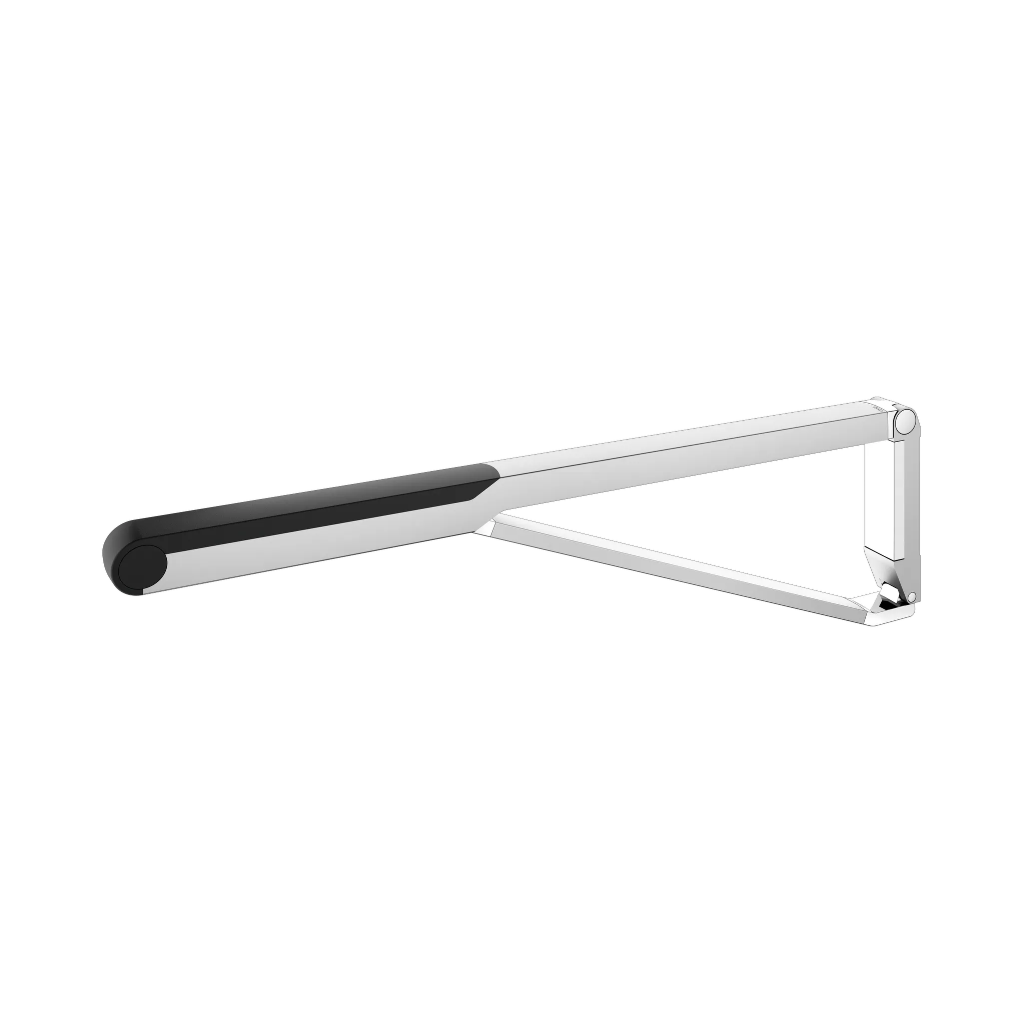 AXESS Stützklappgriff WC 850 mm silber-eloxiert/schwarz