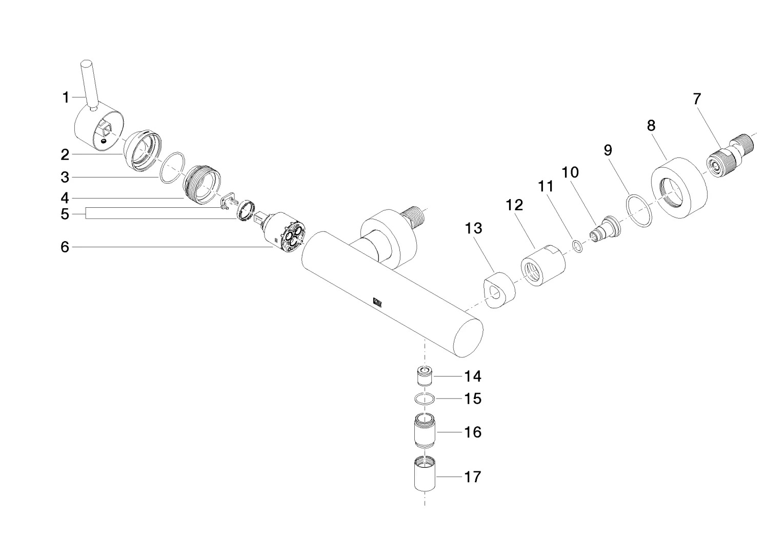 Brause-Einhandbatterie für Wandmontage META Chrom 33300660 Brause-Einhandbatterie für Wandmontage META Chrom 33300660