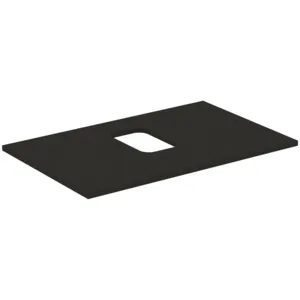 Waschtischplatte i.life B mittiger Ausschnitt für eine Schale 802x507x18mm Weiß matt
