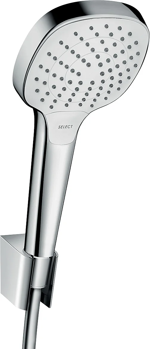 Hansgrohe Croma Select E Brausehalterset 110 Vario EcoSmart mit Brauseschlauch 125 cm, weiß/chrom