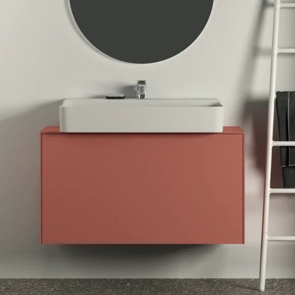 Ideal Standard Waschtischunterschrank Conca, 1 Auszug, mittigem Ausschnitt, 1002x373x550mm, Sunset Ideal Standard Waschtischunterschrank Conca, 1 Auszug, mittigem Ausschnitt, 1002x373x550mm, Sunset