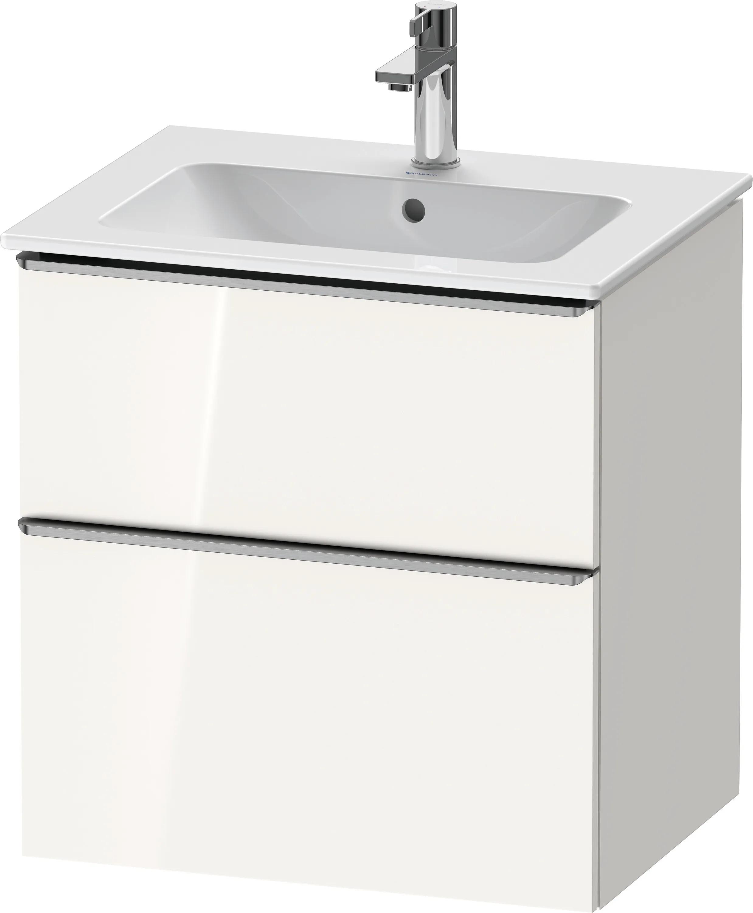 Duravit Waschtischunterschrank wandhängend „D-Neo“ 61 × 62,5 × 46,2 cm Weiß Hochglanz