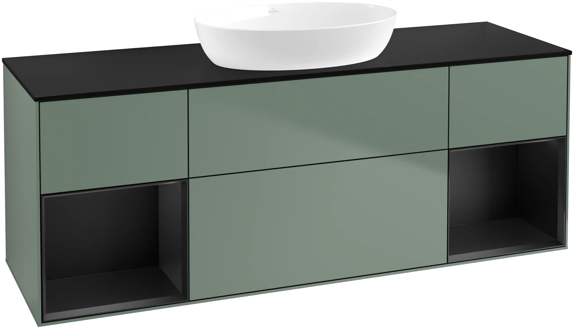 Villeroy & Boch Finion Waschbeckenunterschrank GD0 1600x603x501mm Olive Matt / Black Matt