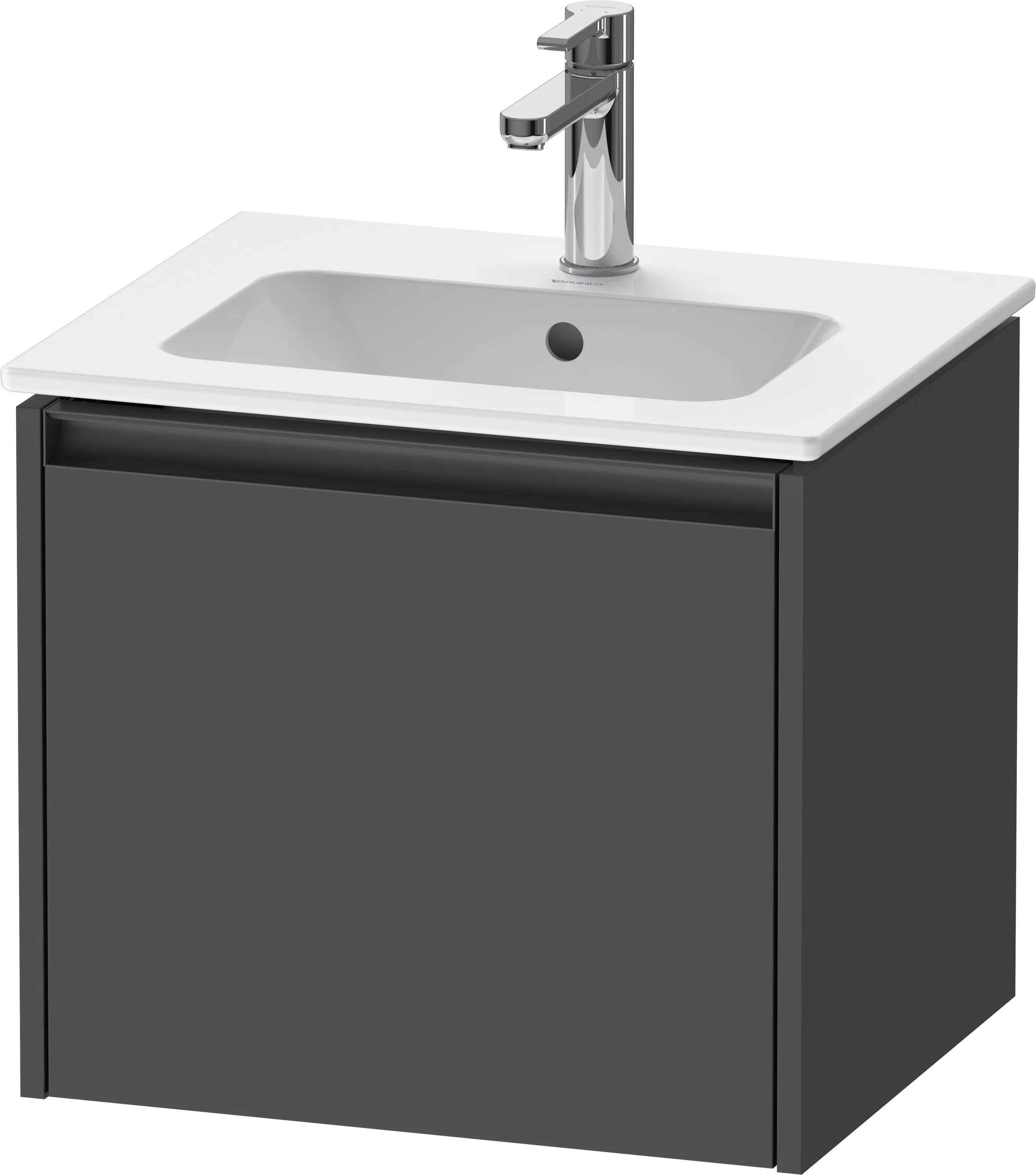 Duravit Waschtischunterschrank wandhängend „Ketho.2“ 51 × 44 × 42 cm Graphit Matt
