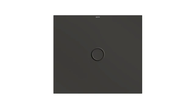 Bette rechteck Duschwanne „BetteFloor“ 900 × 800 mm mit BetteAntirutsch Pro, ohne Oberflächenveredelung, mit Minimum-Wannenträger, in Anthracite