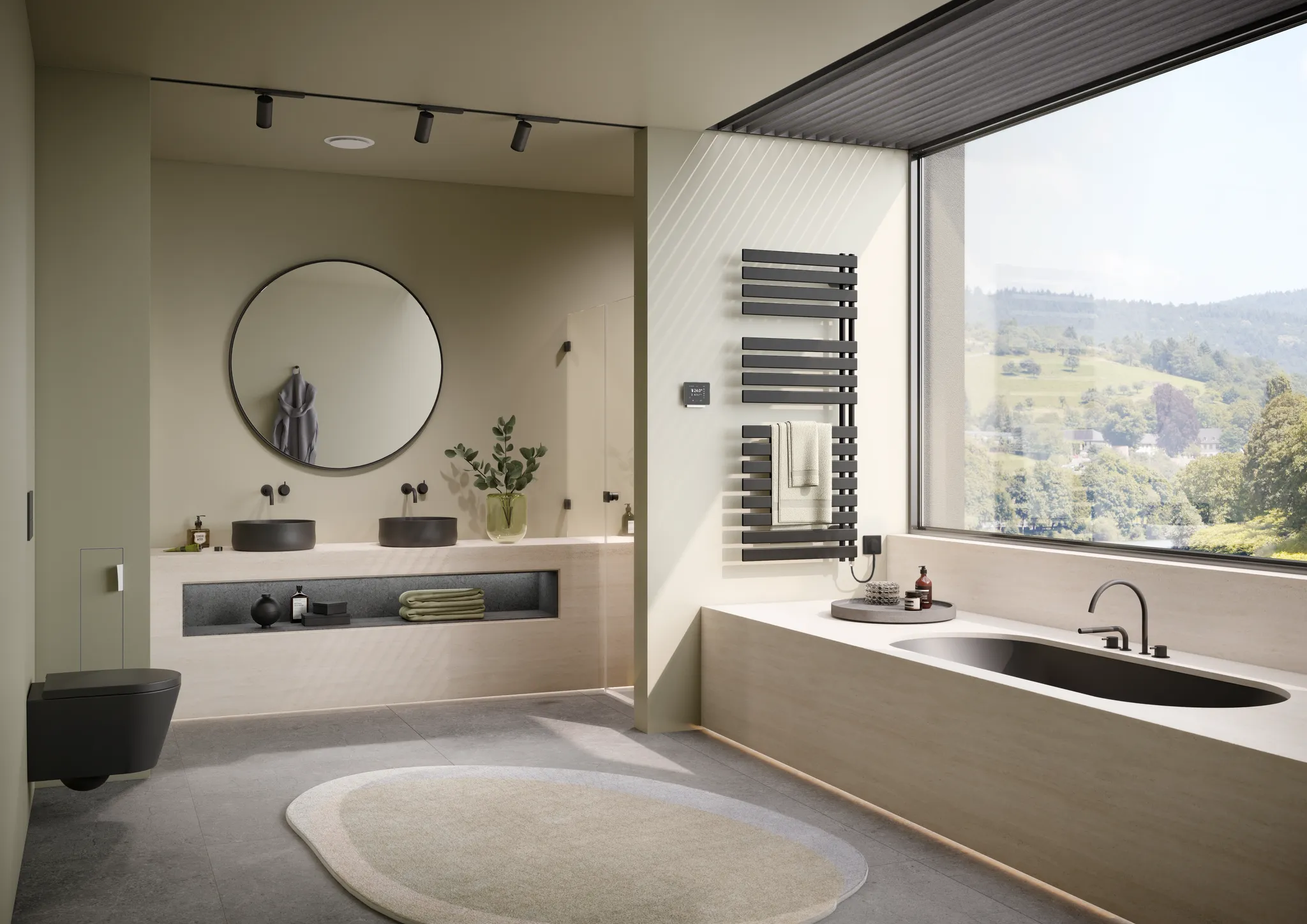 Kermi Design-Elektroheizkörper „Credo® Half® flat-E“ 45 × 180 cm in Anthracite Grey Kermi Design-Elektroheizkörper „Credo® Half® flat-E“ 45 × 180 cm in Anthracite Grey