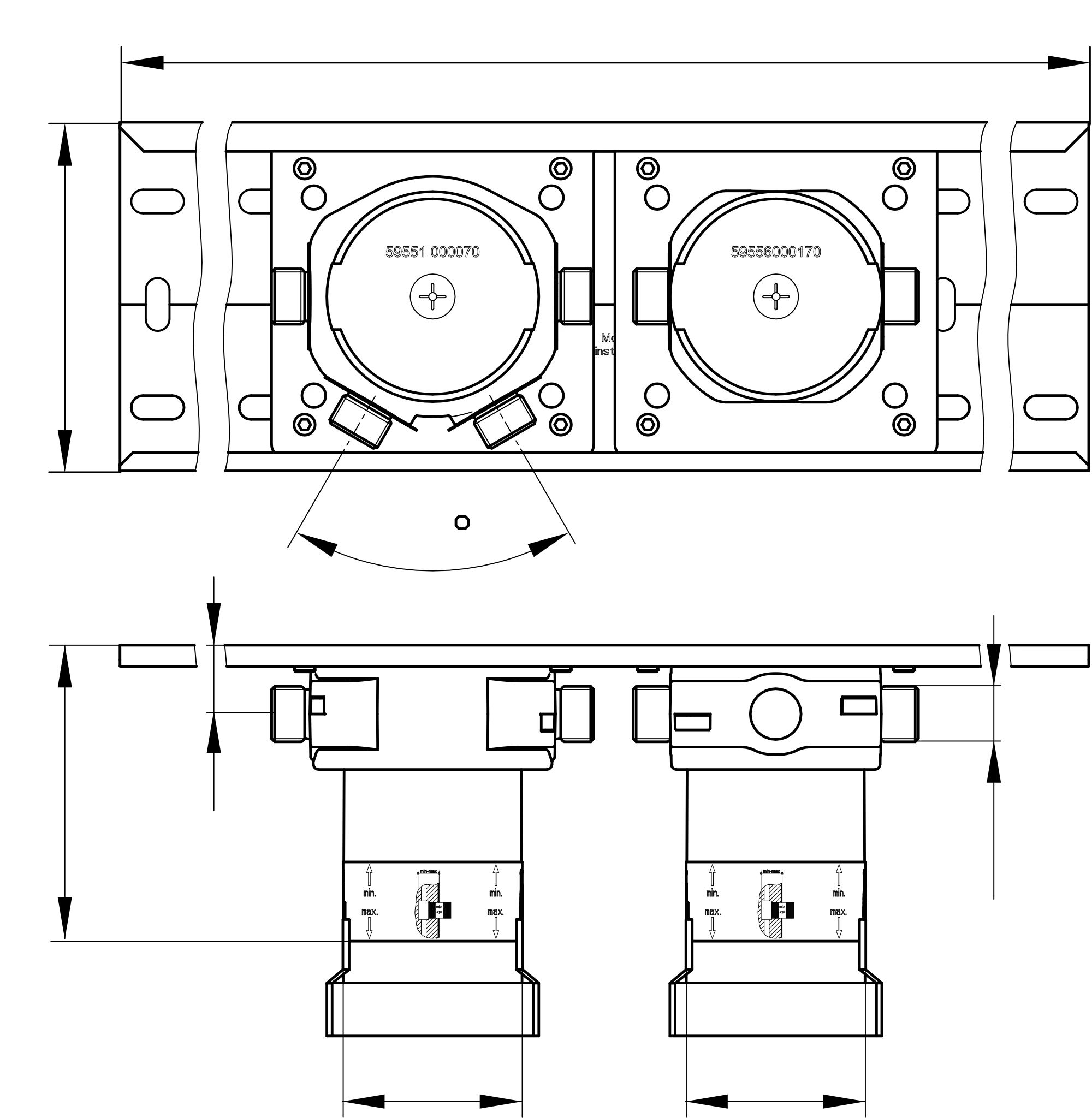 Armaturenzubehör 59951002170 Grundkörper-Set für Einhebelmischer Set UP 2-Wege mit Schlauchanschluss