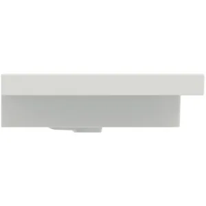 Waschbecken „Extra“ 101 × 51 × 15 cm, Hahnlochposition mittig in Seidenweiß
