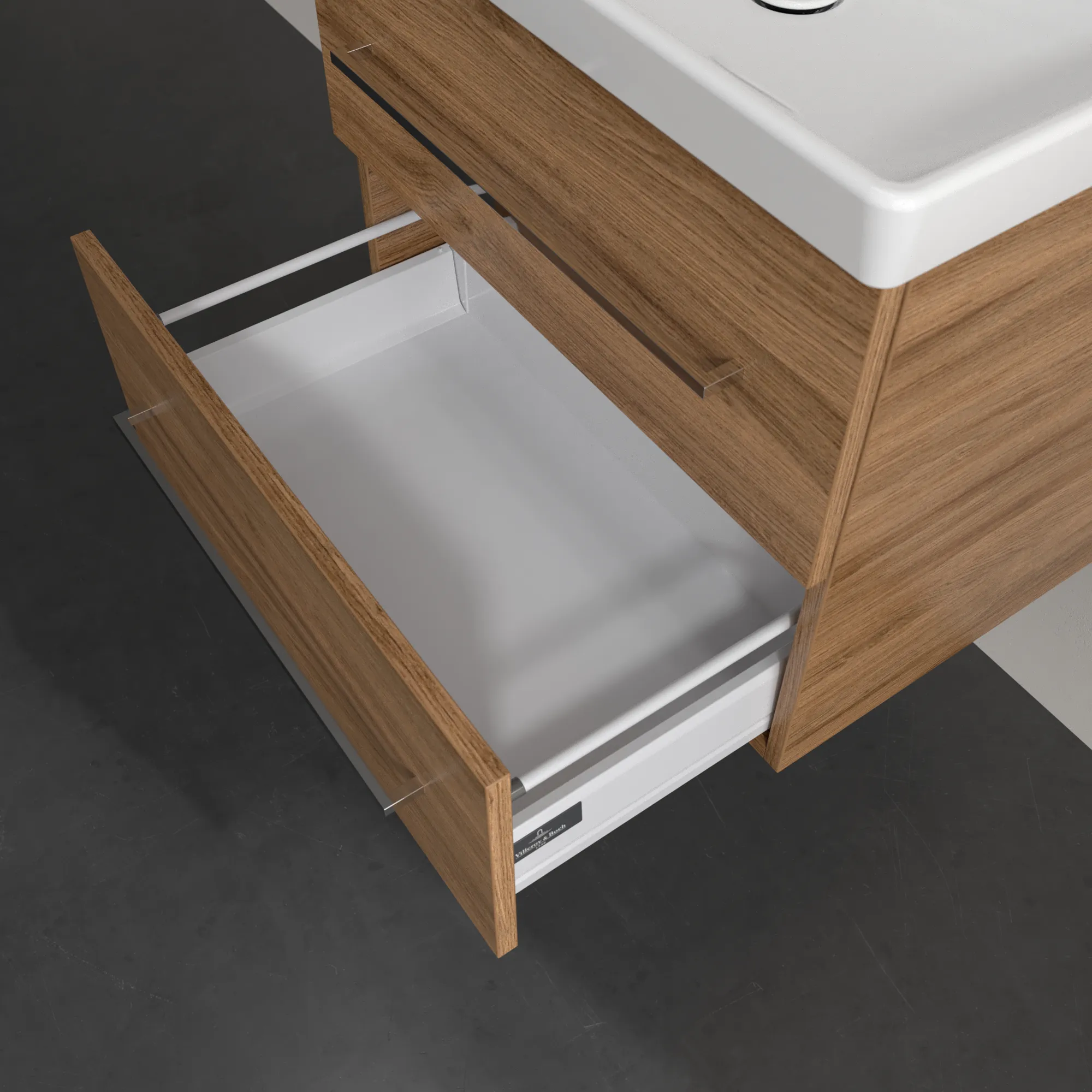 Villeroy & Boch Waschtischunterschrank „Avento“ für Schrankwaschtisch 630 × 514 × 452 mm Kansas Oak, Soft Closing
