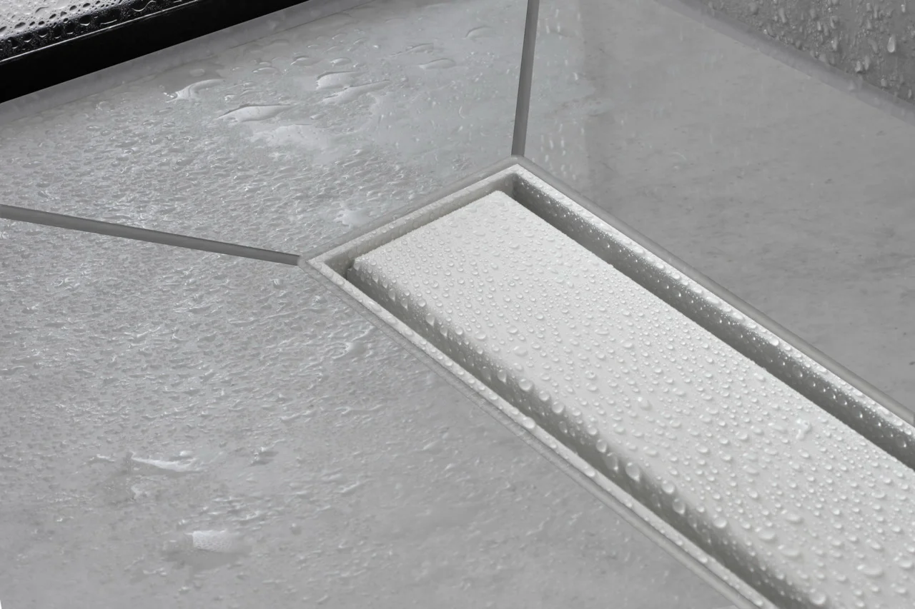 Hansgrohe RainDrain Match Duschrinne 1000 mm, höhenverstellbarer Rahmen, Edelstahl V2A, Mattweiß Hansgrohe RainDrain Match Duschrinne 1000 mm, höhenverstellbarer Rahmen, Edelstahl V2A, Mattweiß