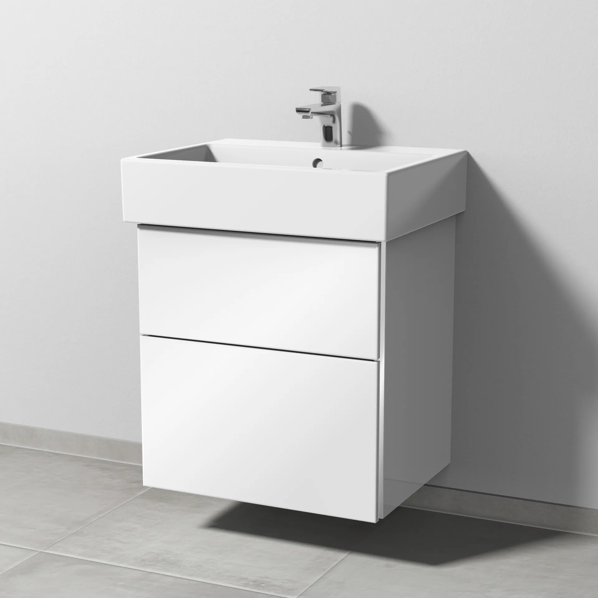 Sanipa Waschtischunterschrank „3way“ passend zu Keramik-Waschtische Vero Air von Duravit 550 × 591 × 447 mm in Weiß (glanz) Sanipa Waschtischunterschrank „3way“ passend zu Keramik-Waschtische Vero Air von Duravit 550 × 591 × 447 mm in Weiß (glanz)