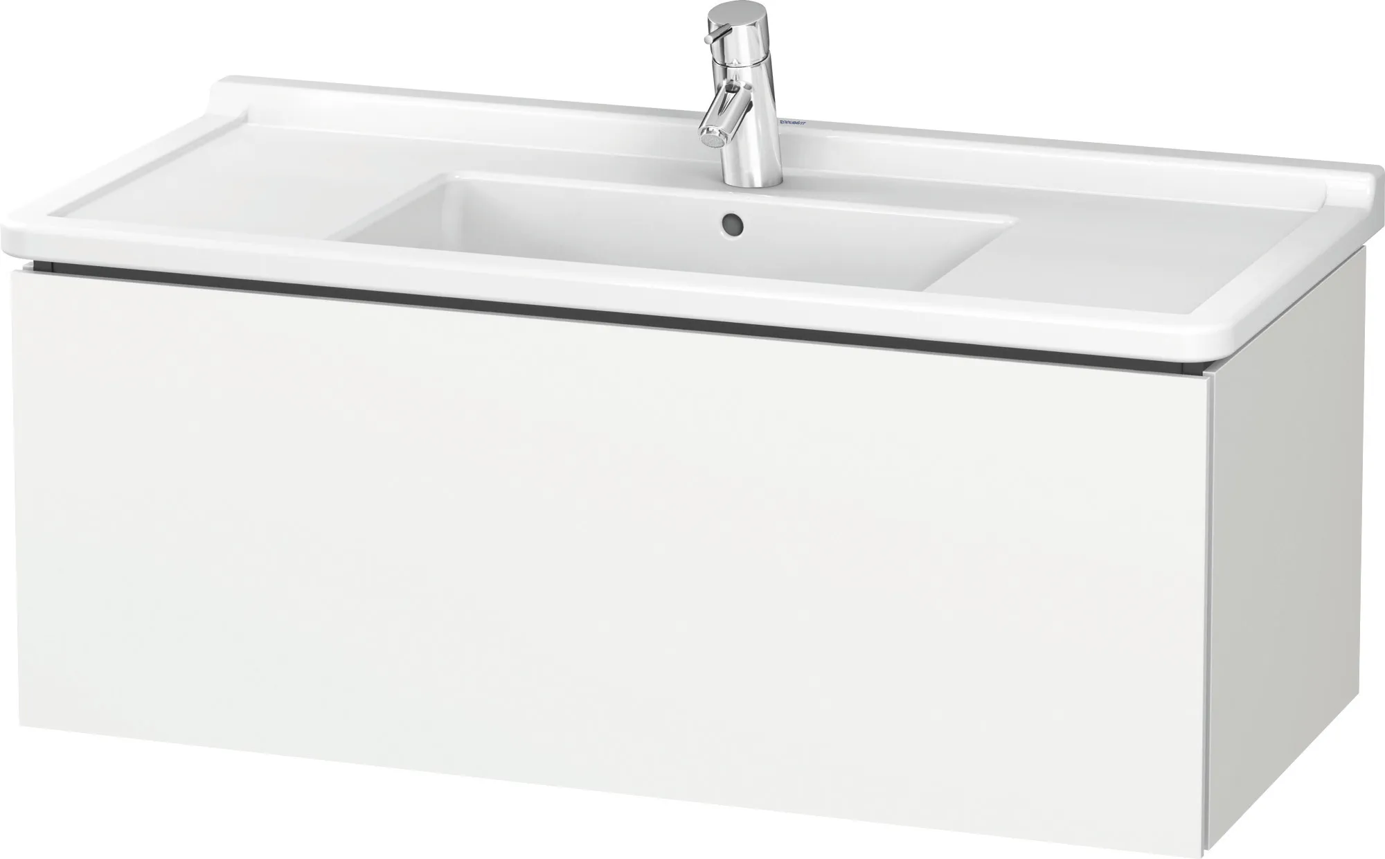 Duravit Waschtischunterschrank wandhängend „L-Cube“ 102 × 40,8 × 46,9 cm Weiß Supermatt Duravit Waschtischunterschrank wandhängend „L-Cube“ 102 × 40,8 × 46,9 cm Weiß Supermatt
