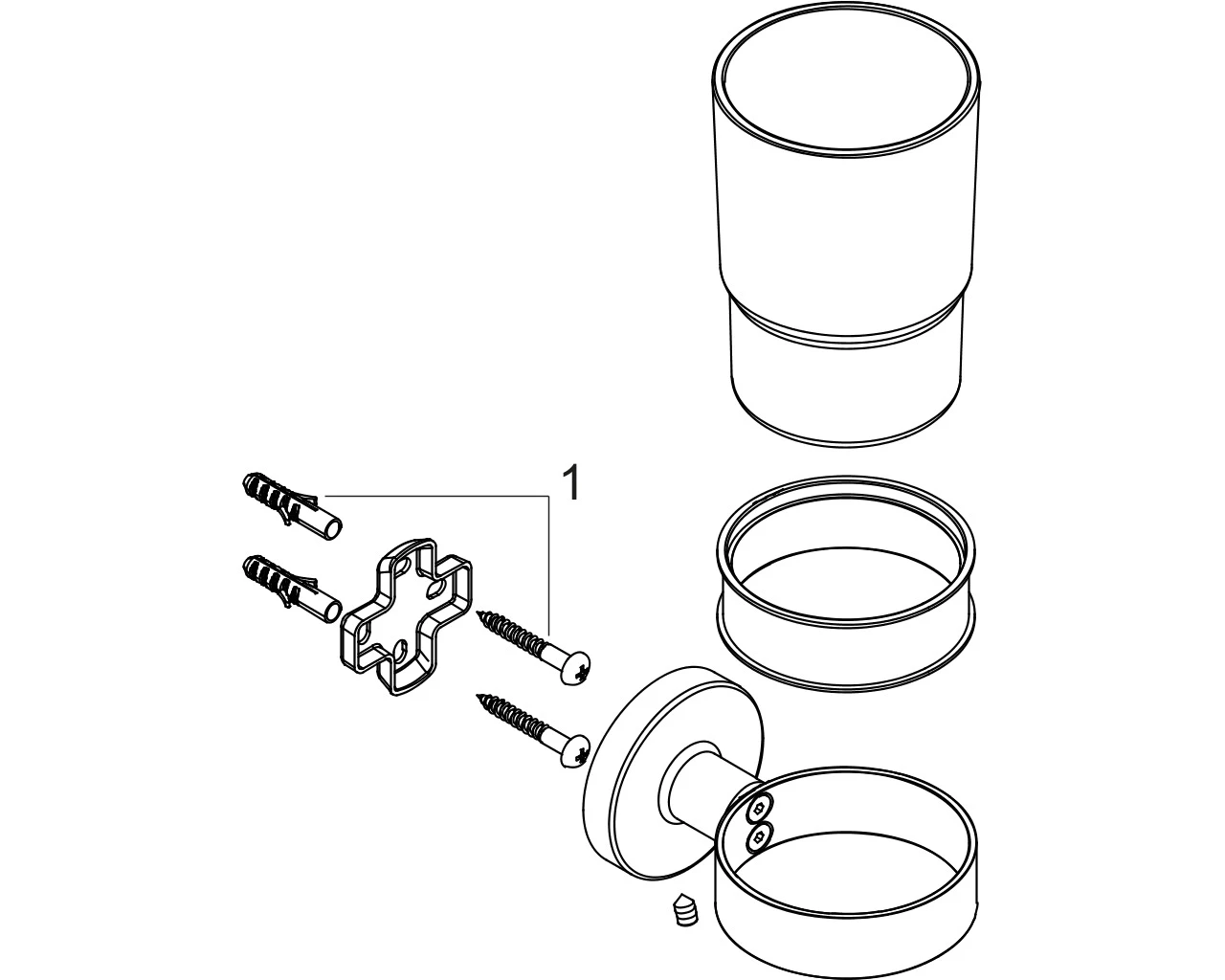 Zahnputzbecher Logis Universal chrom