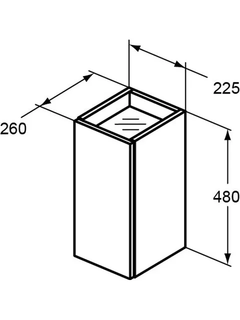 Ideal Standard Tonic II Seitenschrank, 225 mm, Pinie hell Dekor Ideal Standard Tonic II Seitenschrank, 225 mm, Pinie hell Dekor