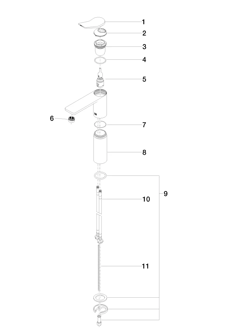 Waschtisch-Einhandbatterie mit erhöhtem Standfuß ohne Ablaufgarnitur LISSÉ Chrom 33526845 Waschtisch-Einhandbatterie mit erhöhtem Standfuß ohne Ablaufgarnitur LISSÉ Chrom 33526845