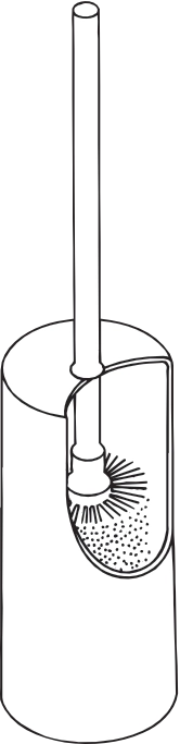 HEWI Toilettenbürstengarnitur „Serie 477“ 11 × 52 cm in Anthrazitgrau