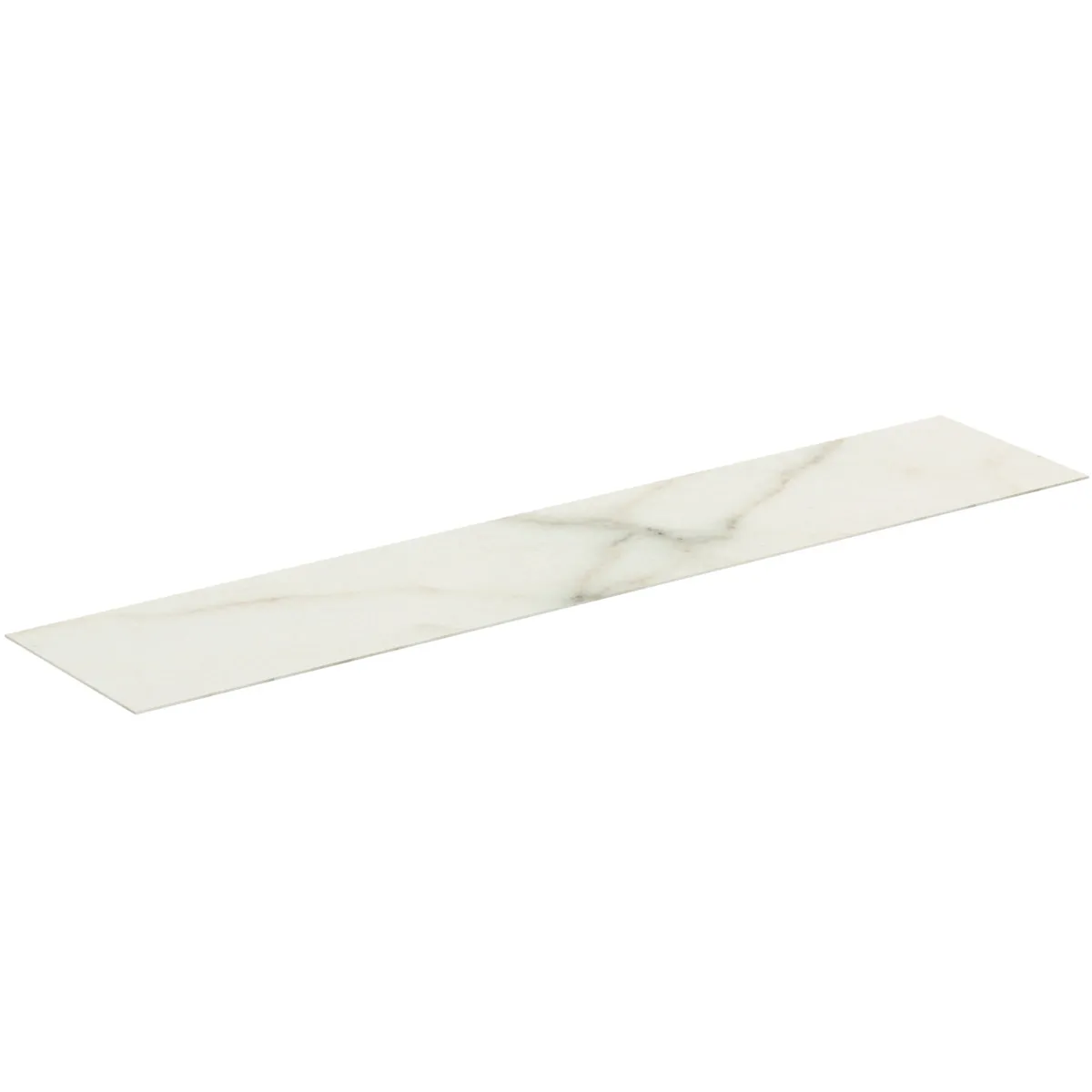 Waschtischplatte Conca, aus Keramik, 2387x505x6mm, Marmor Noir Desir
