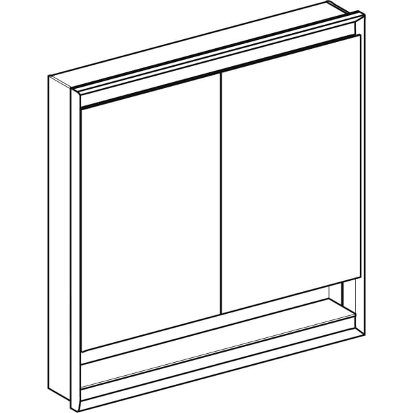 Geberit Spiegelschrank „ONE“ in schwarz matt / Aluminium pulverbeschichtet,