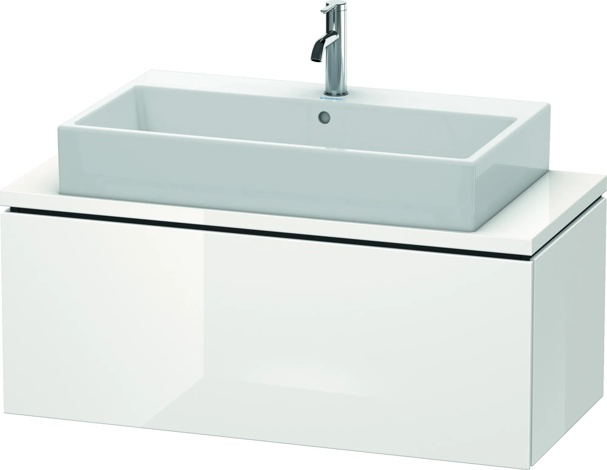Duravit Waschtischunterschrank wandhängend „L-Cube“ 102 × 40 × 47,7 cm Weiß Hochglanz Duravit Waschtischunterschrank wandhängend „L-Cube“ 102 × 40 × 47,7 cm Weiß Hochglanz
