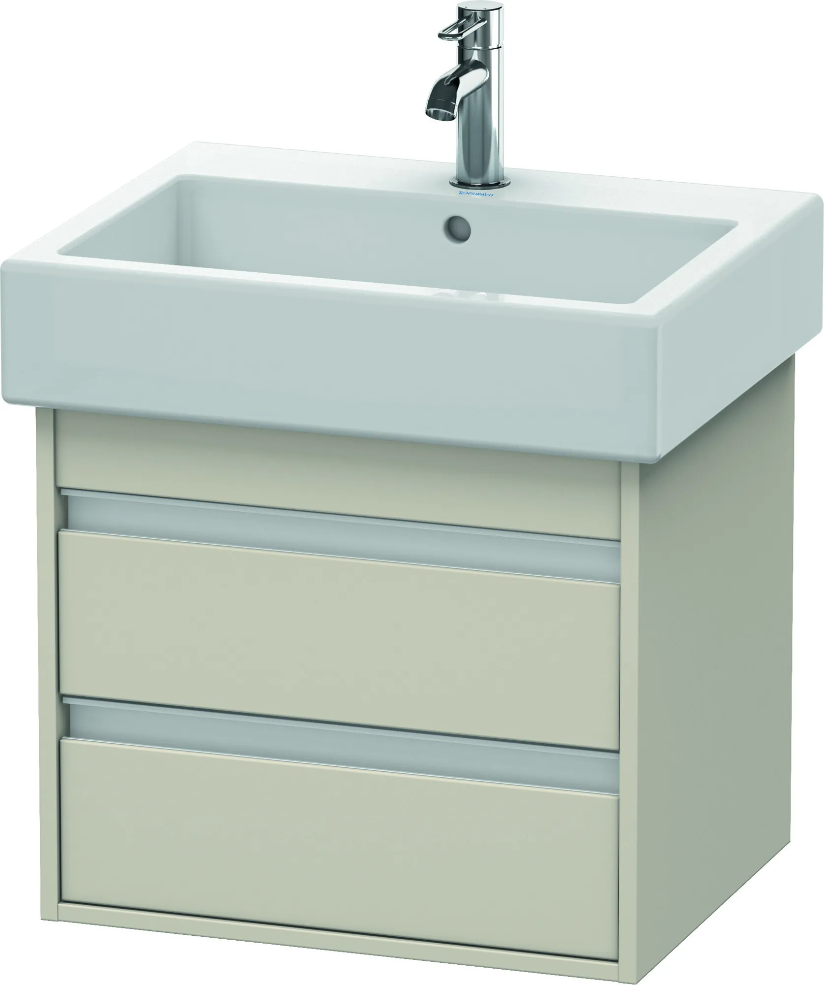 Duravit Waschtischunterschrank wandhängend „Ketho“ 55 × 48 × 44 cm Taupe Matt