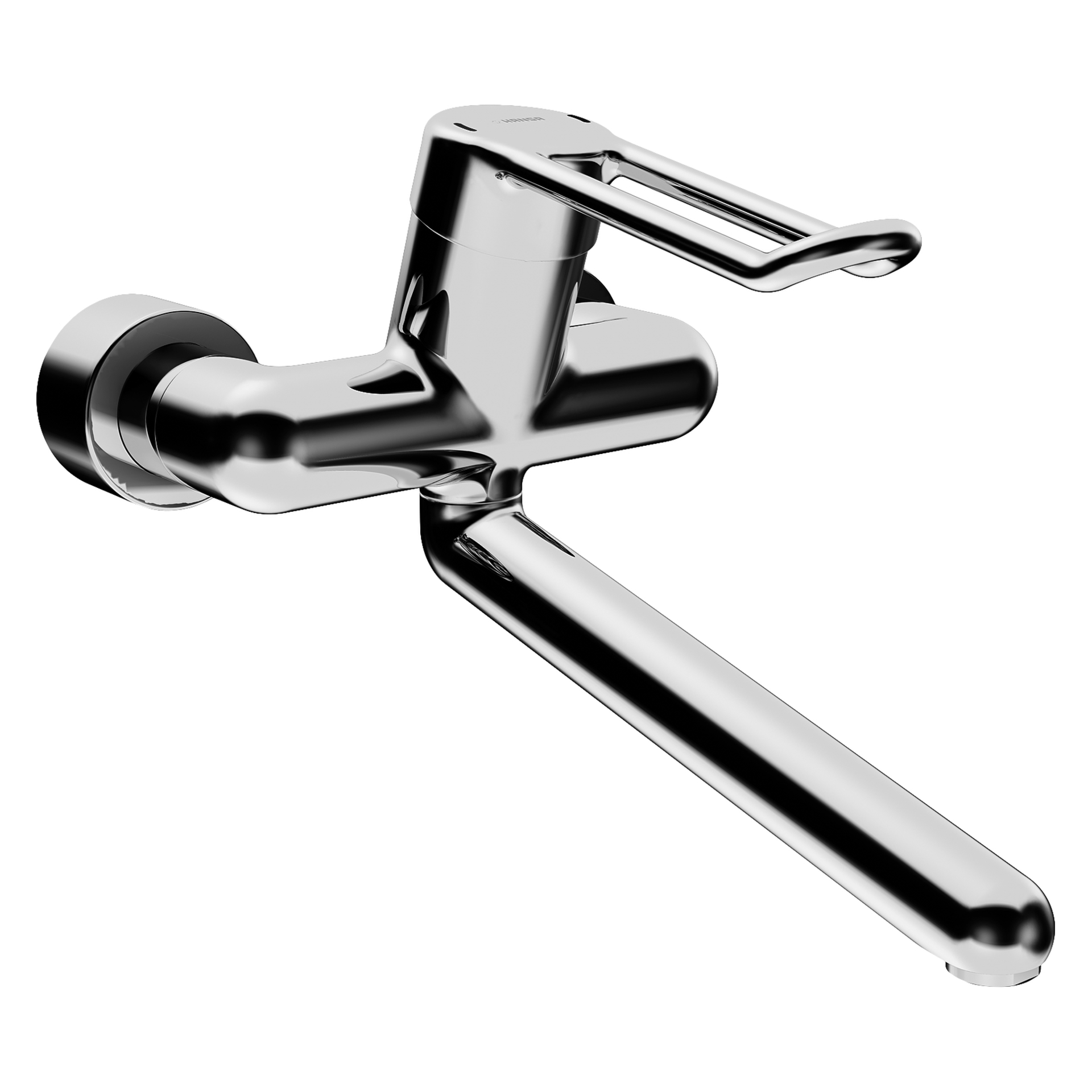 Einhand-Waschtischarmatur Bedienungshebel lang „Medipro“ Ausladung 311 mm in Chrom Einhand-Waschtischarmatur Bedienungshebel lang „Medipro“ Ausladung 311 mm in Chrom