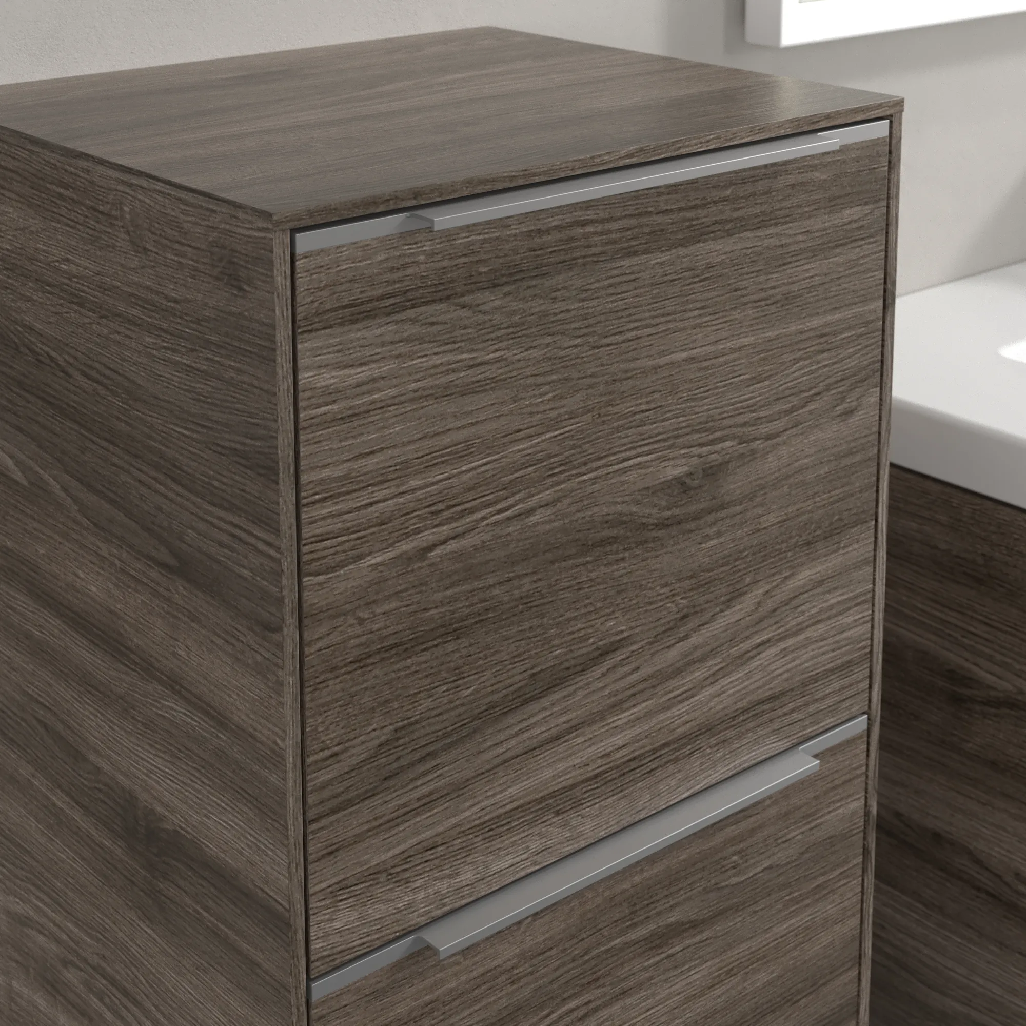 Villeroy & Boch Seitenschrank „Subway 3.0“ 40 × 86 × 36,2 × 36,2 cm 1 Auszug, 1 Tür, Anschlag (Scharnier) links, 1 Tür, Anschlag links