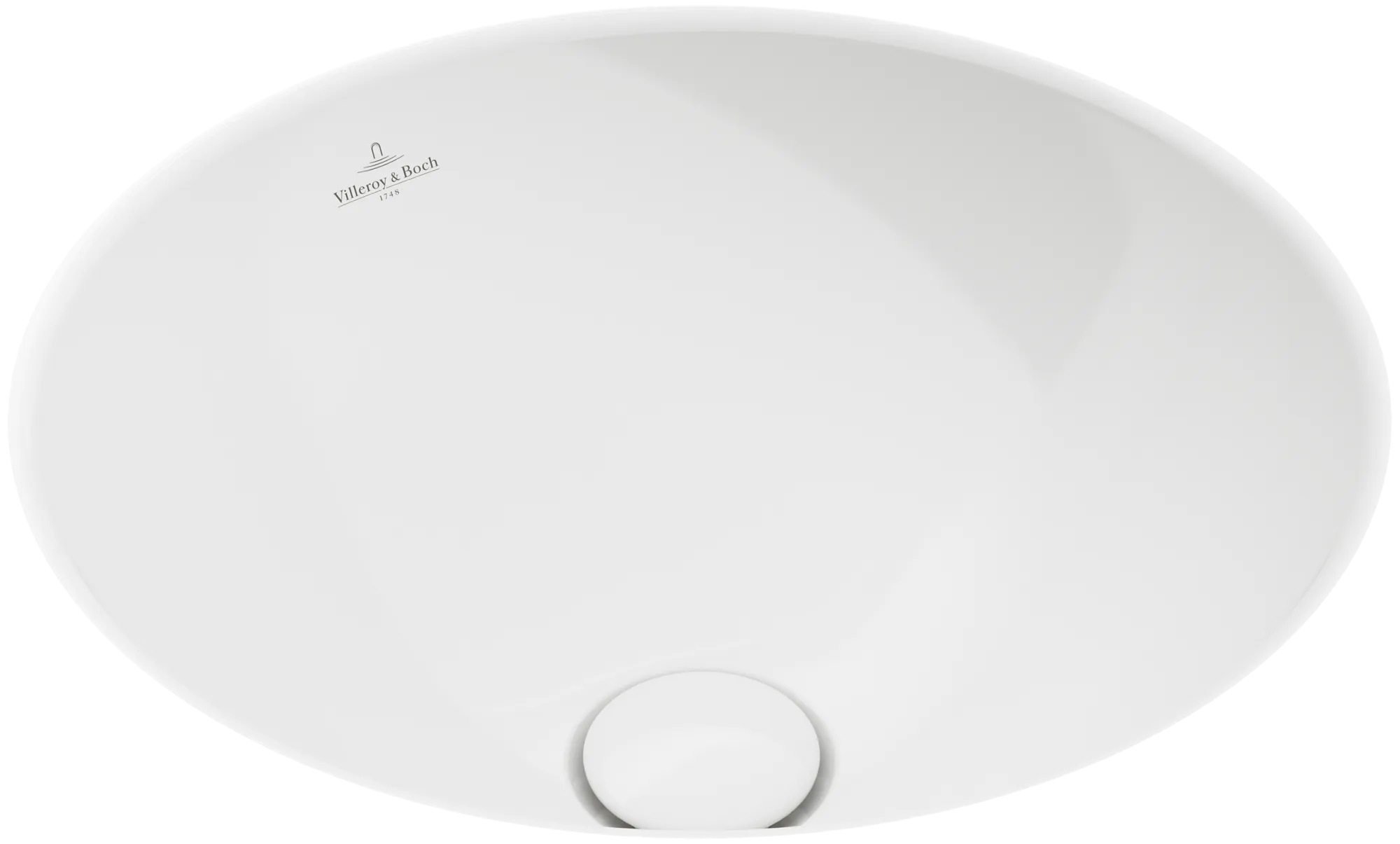 Villeroy & Boch Unterbauwaschtisch aus TitanCeram „Loop & Friends“ ⌀ 390 mm, ohne Hahnlochbohrung in Weiß Alpin Villeroy & Boch Unterbauwaschtisch aus TitanCeram „Loop & Friends“ ⌀ 390 mm, ohne Hahnlochbohrung in Weiß Alpin