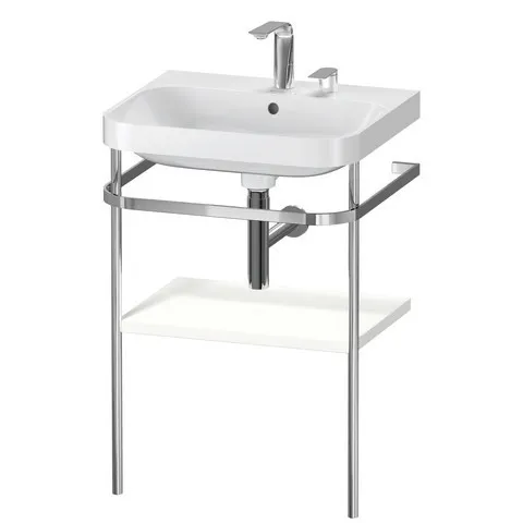 Duravit Waschtischunterschrank c-shaped Set mit Metallkonsole „Happy D.2 Plus“ 57,5 × 85 × 49 cm Duravit Waschtischunterschrank c-shaped Set mit Metallkonsole „Happy D.2 Plus“ 57,5 × 85 × 49 cm