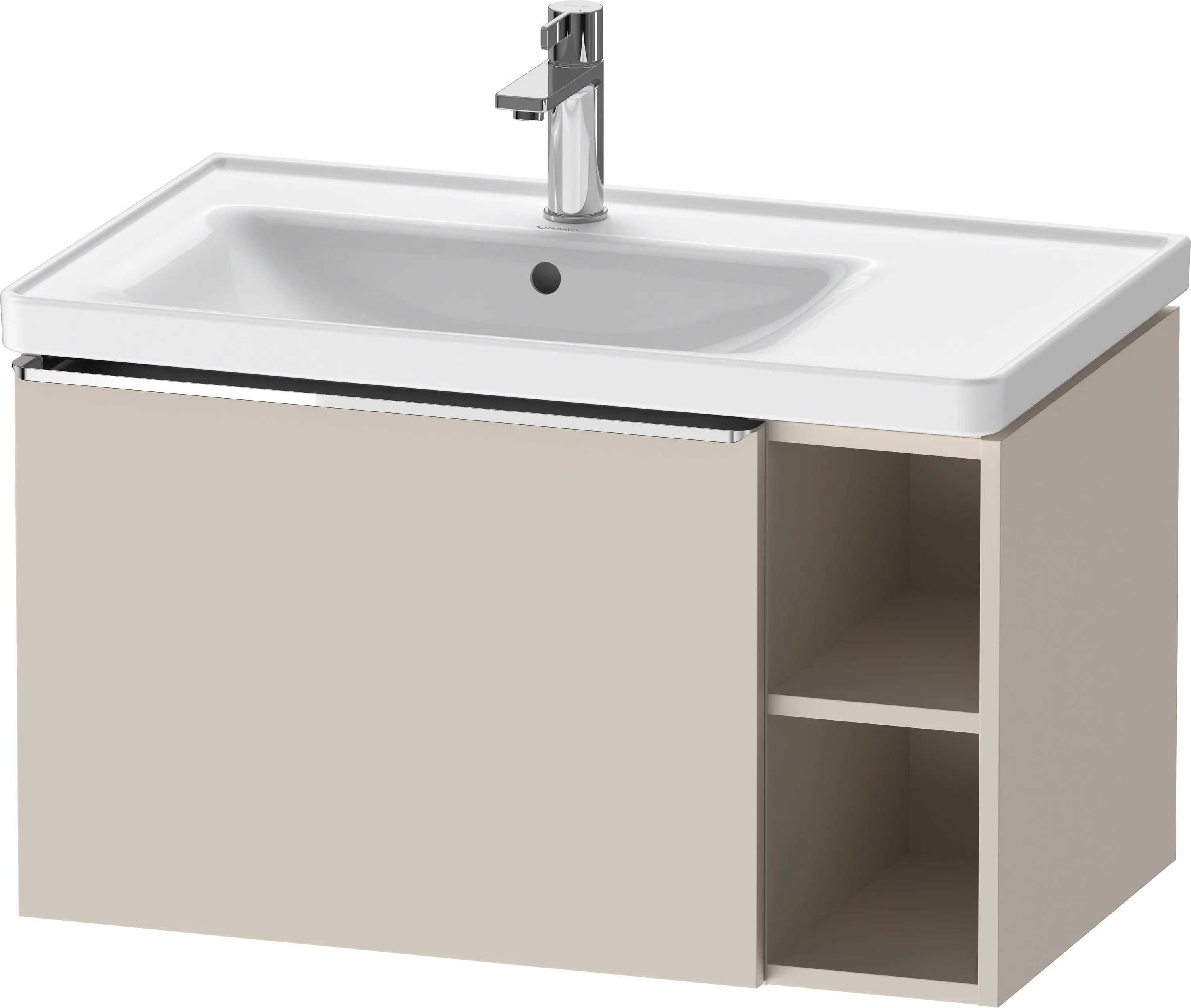 Duravit Waschtischunterschrank wandhängend „D-Neo“ 78,4 × 44 × 45,2 cm Taupe Matt
