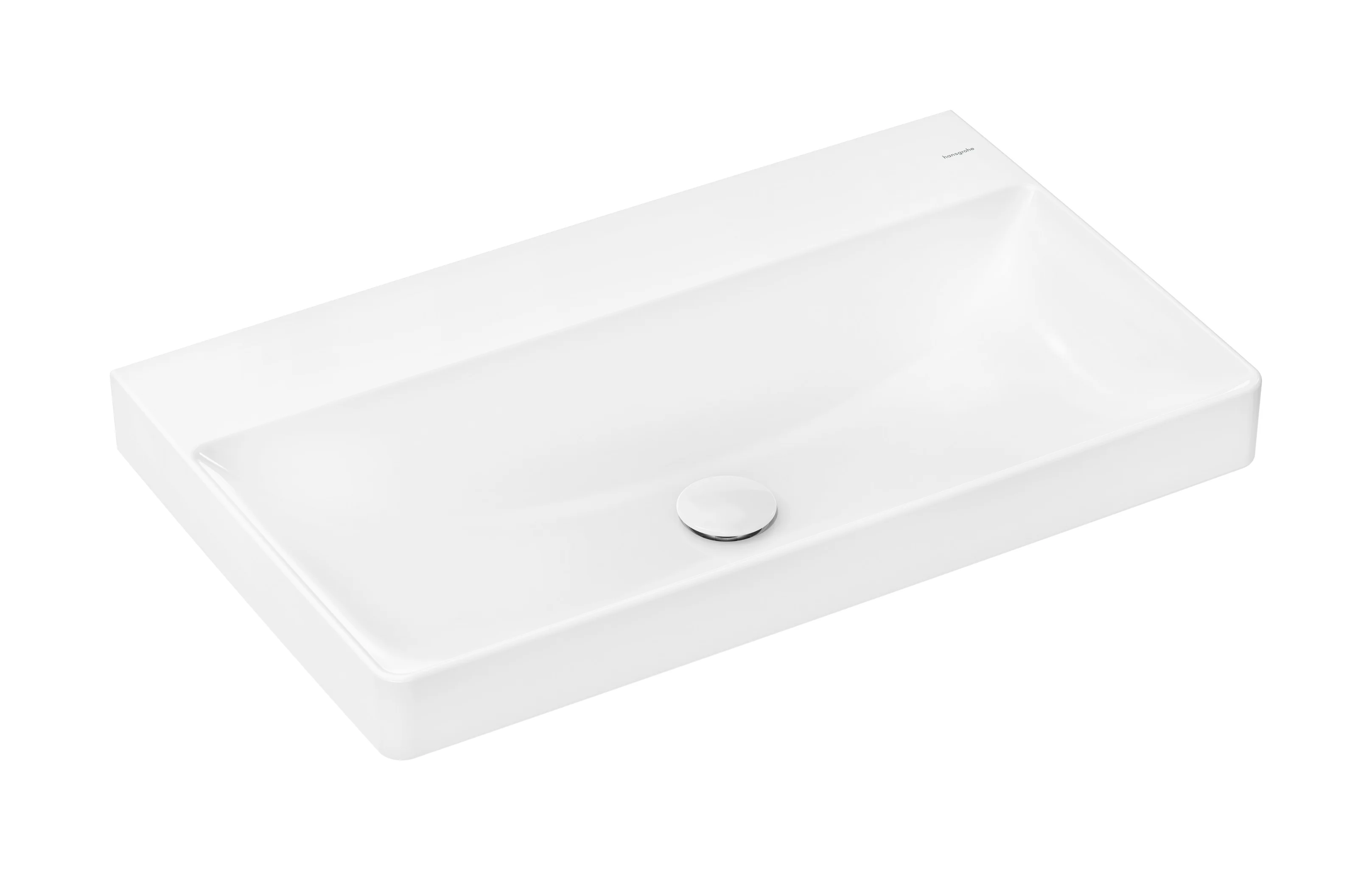 Hansgrohe Xelu Q Waschtisch, Keramik, weiß, 800x480x80 mm, wandhängend, ohne Hahnloch und Überlauf, SmartClean Glasur