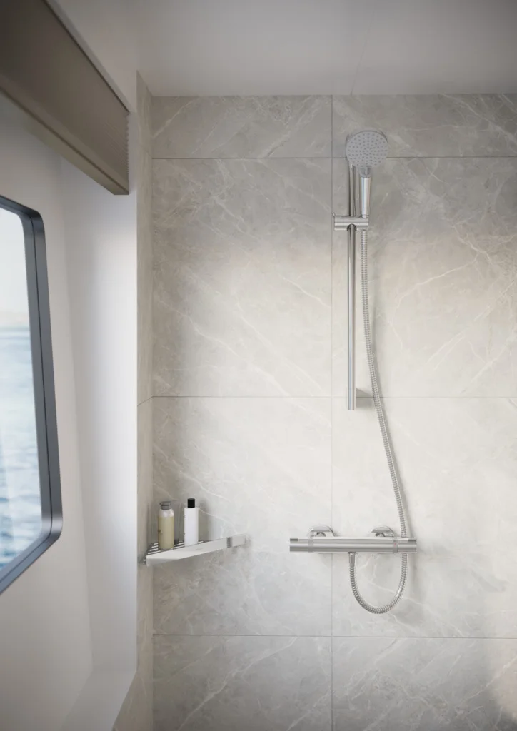 Hansgrohe AddStoris Q Seifenkorb in Chrom, wandmontiert mit verdeckter Befestigung, Bohrloch 40 mm, Durchmesser 6 mm