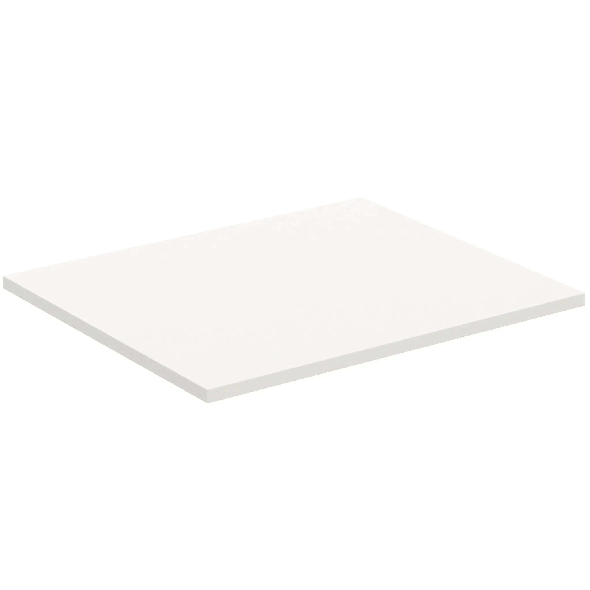 Waschtischplatte i.life B ohne Ausschnitt 602x506x18mm Weiß matt