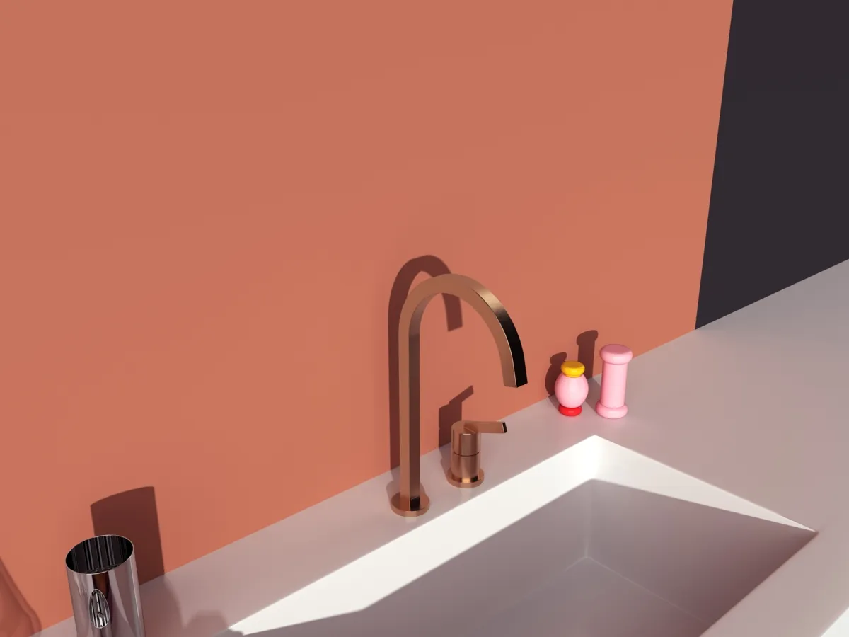 2-Loch-Küchenarmatur Gusto Ausladung 204mm eckiger Auslauf Brushed Gold 2-Loch-Küchenarmatur Gusto Ausladung 204mm eckiger Auslauf Brushed Gold