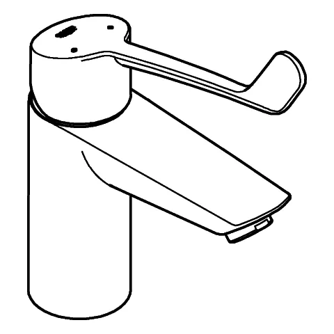 Einhand-Waschtischbatterie Eurosmart 23982_3, S-Size, langer Metallhebel, Einlochmontage, Temperaturbegrenzer, glatter Körper mit Push-open Ablaufgarnitur, chrom Einhand-Waschtischbatterie Eurosmart 23982_3, S-Size, langer Metallhebel, Einlochmontage, Temperaturbegrenzer, glatter Körper mit Push-open Ablaufgarnitur, chrom