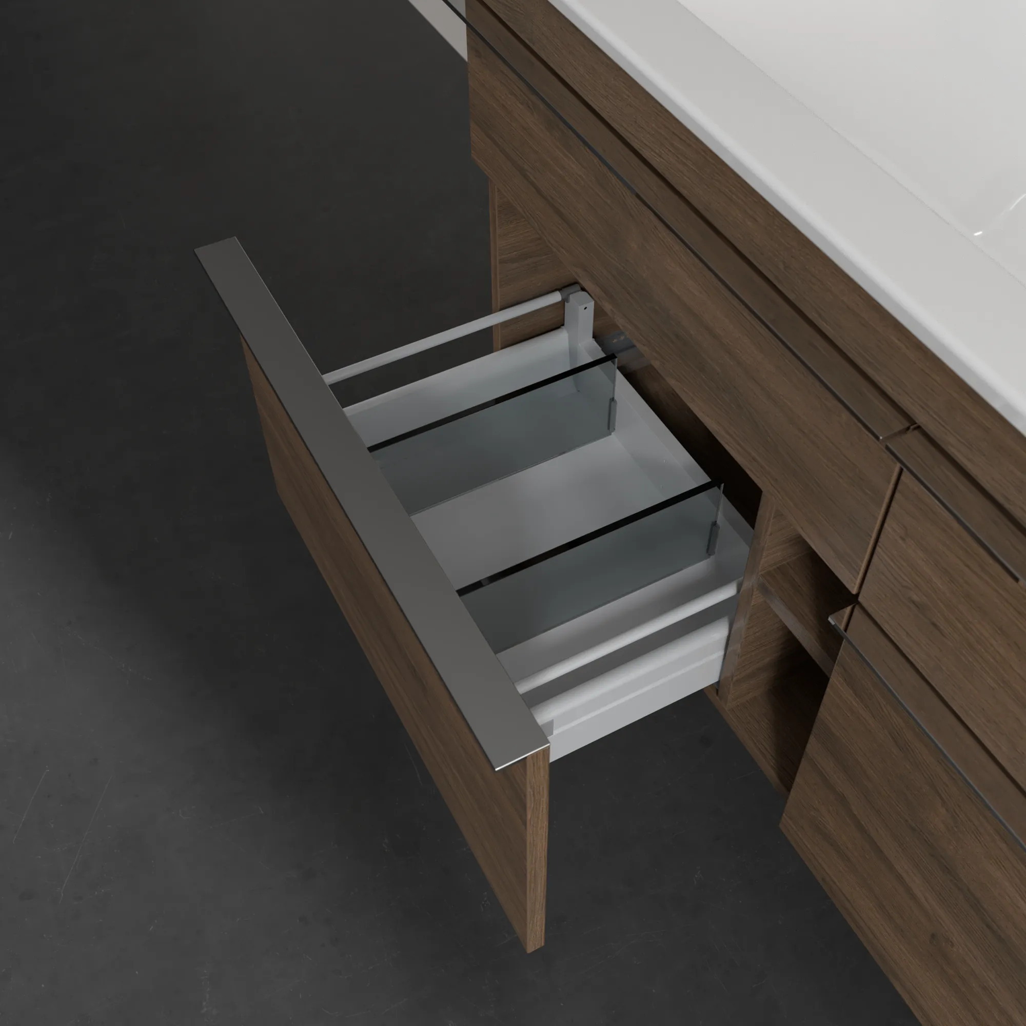 Villeroy & Boch Waschbeckenunterschrank Venticello, Arizona Oak, 1.153 x 590 x 502 mm, Eckig, SoftClosing, 4 Auszüge Villeroy & Boch Waschbeckenunterschrank Venticello, Arizona Oak, 1.153 x 590 x 502 mm, Eckig, SoftClosing, 4 Auszüge
