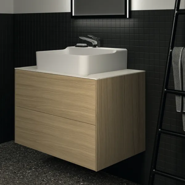 Ideal Standard Waschtischunterschrank „Conca“ 80 × 54 × 50,5 cm Eiche hell Furnier
