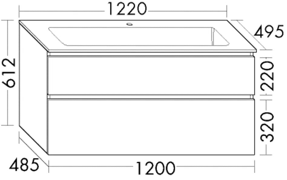 burgbad Waschtischunterschrank „Lin20“ in Lichtgrau Solid Matt