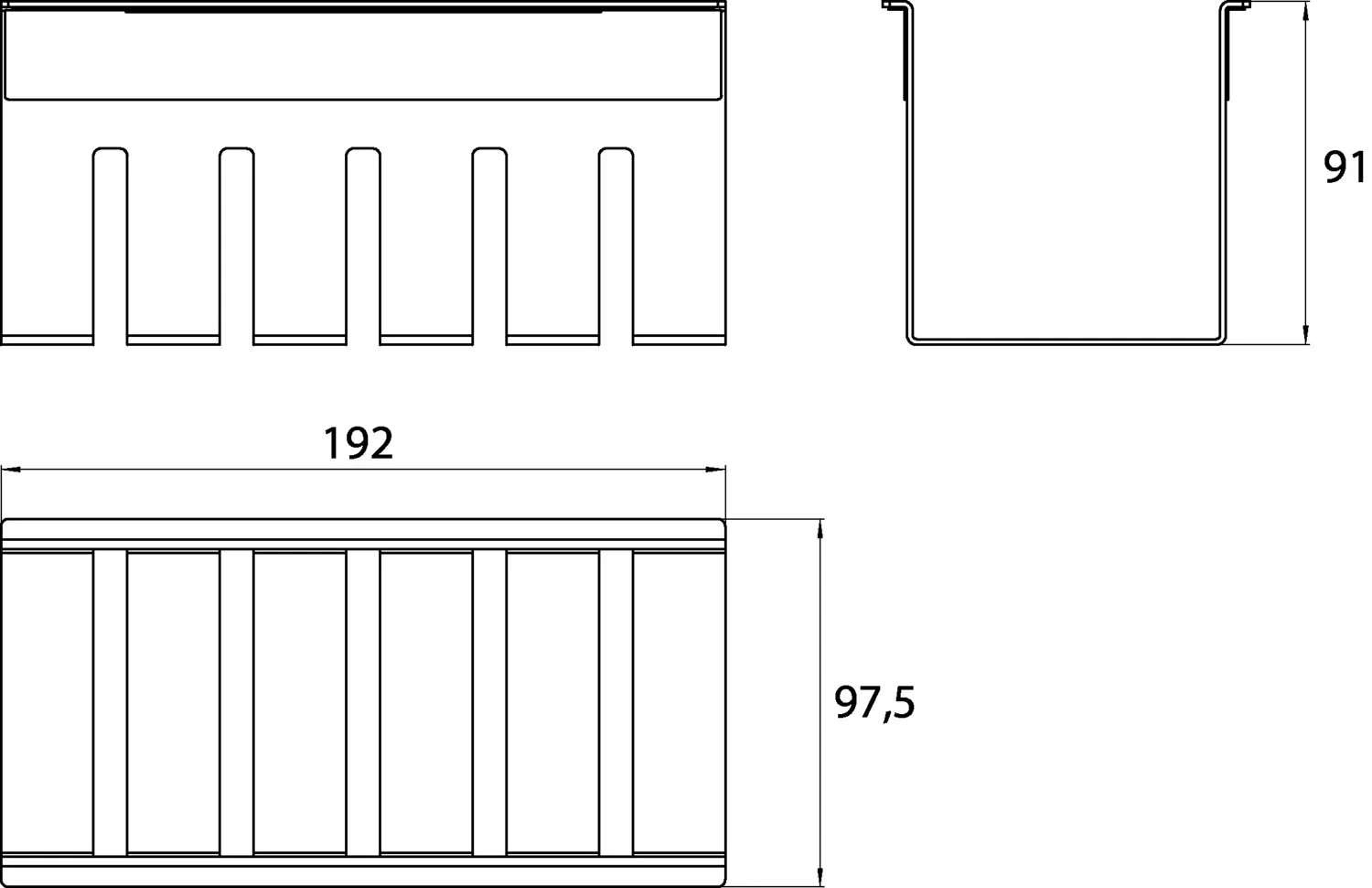 emco liaison Korb für Relinghoch, 192 x 91 x 98 mm, chrom emco liaison Korb für Relinghoch, 192 x 91 x 98 mm, chrom