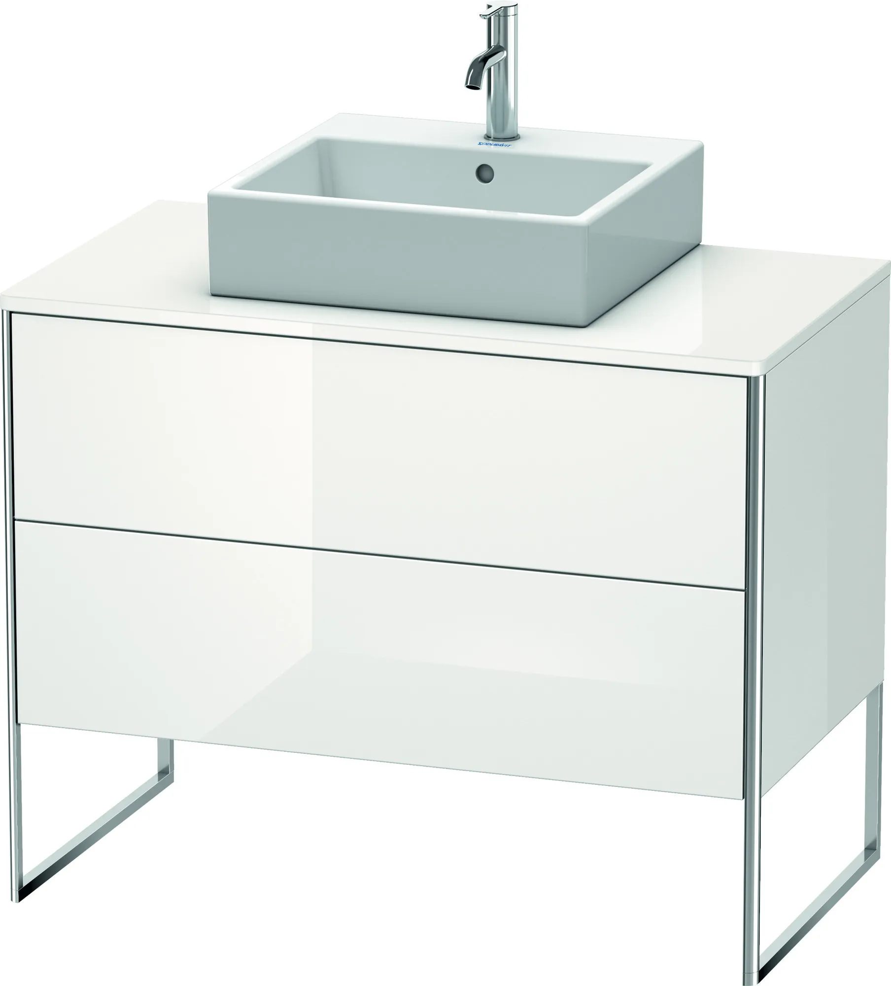 Duravit Waschtischunterschrank bodenstehend „XSquare“ 100 × 77,8 × 54,8 cm Weiß Hochglanz Duravit Waschtischunterschrank bodenstehend „XSquare“ 100 × 77,8 × 54,8 cm Weiß Hochglanz